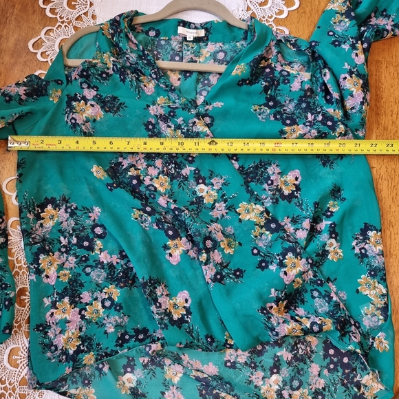 π3/$40 Sale!π Floral Long Sleeve Sheer Blouse - Picture 8 of 8